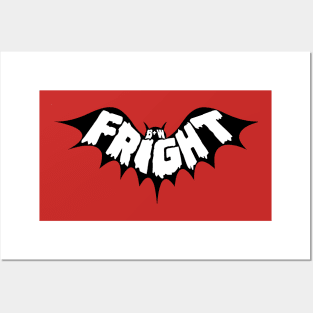 Black & White Fright Bat Posters and Art